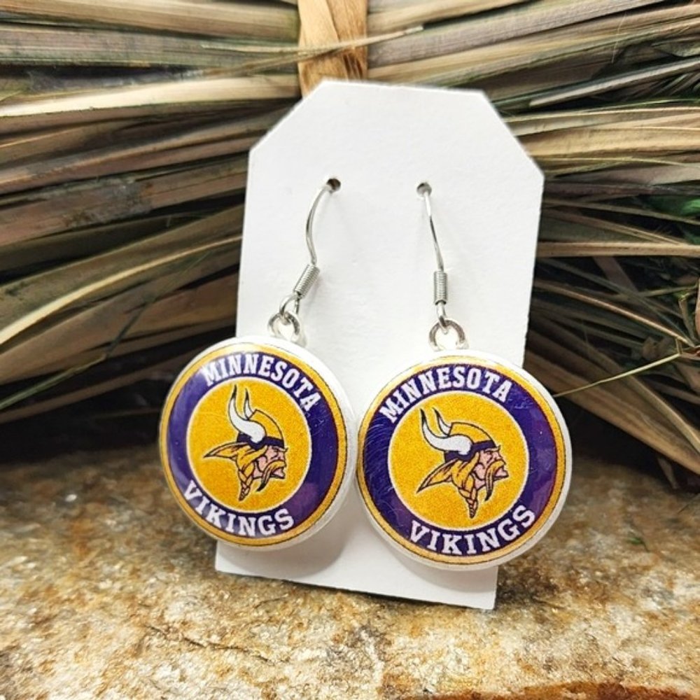 Minnesota Vikings Earrings NFL Football Skol Souvenir Game Day Accessories Drop